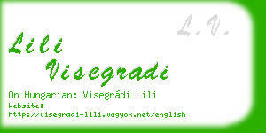 lili visegradi business card