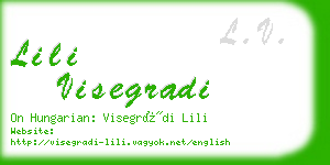 lili visegradi business card